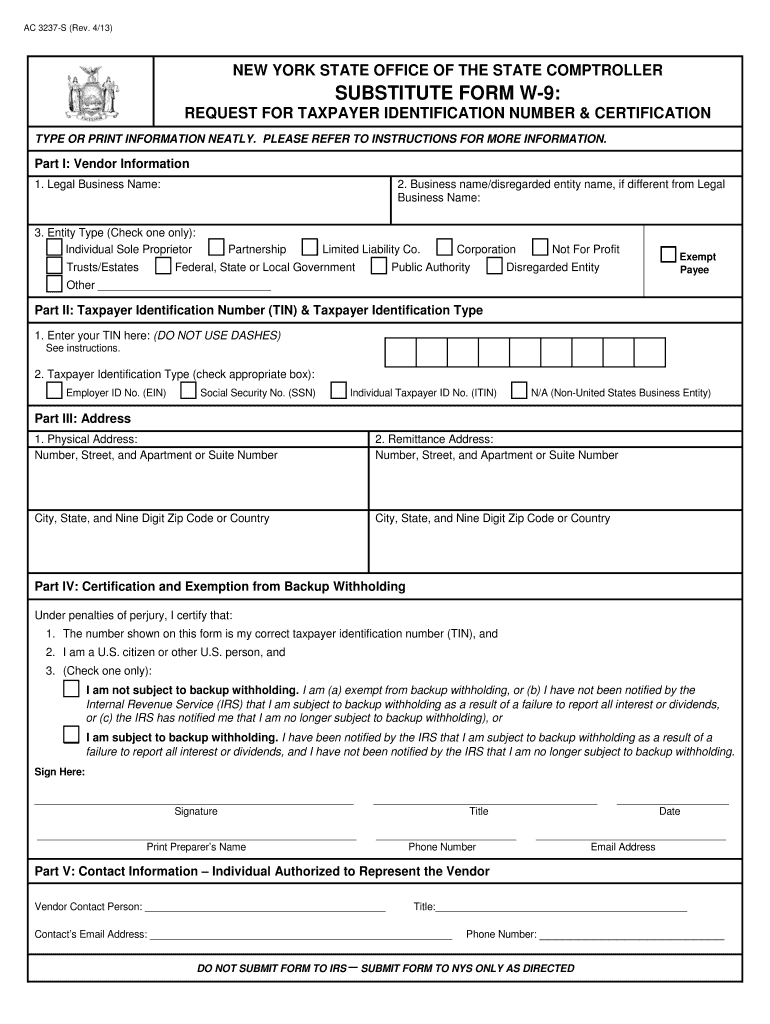 W9 Form Fillable Printable