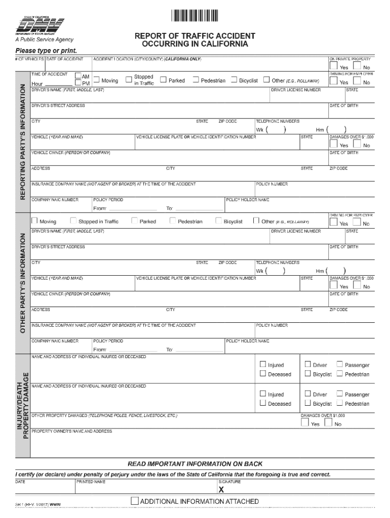 2017 2025 CA DMV Form SR 1 Fill Online Printable Fillable Blank PdfFiller