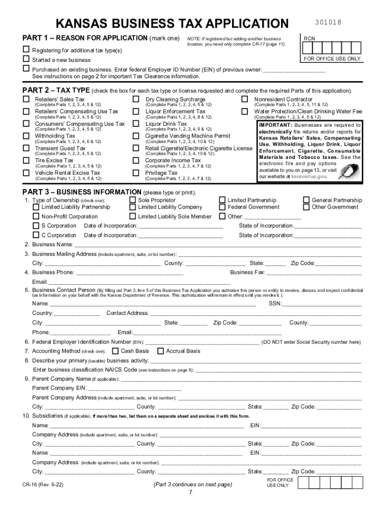 2022 2025 Form KS DoR CR 16 Fill Online Printable Fillable Blank PdfFiller