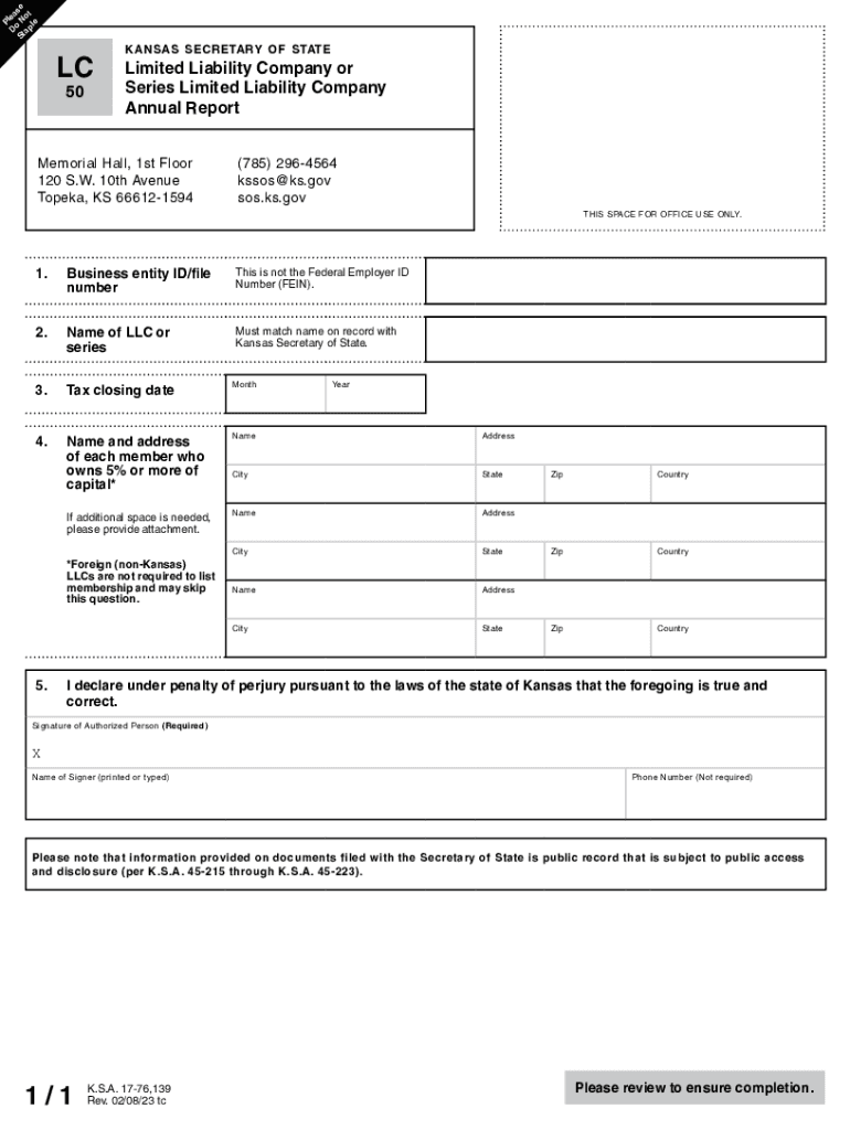 2023 2025 Form KS LC 50 Fill Online Printable Fillable Blank PdfFiller