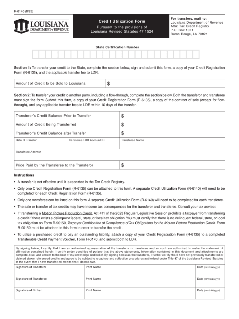 2023 2025 Form LA R 6140 Fill Online Printable Fillable Blank PdfFiller