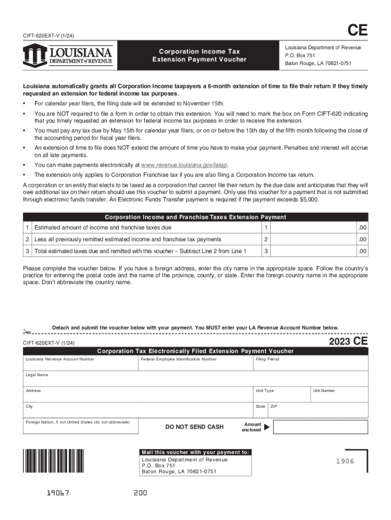 2024 Form LA LDR CIFT 620EXT V Fill Online Printable Fillable Blank PdfFiller