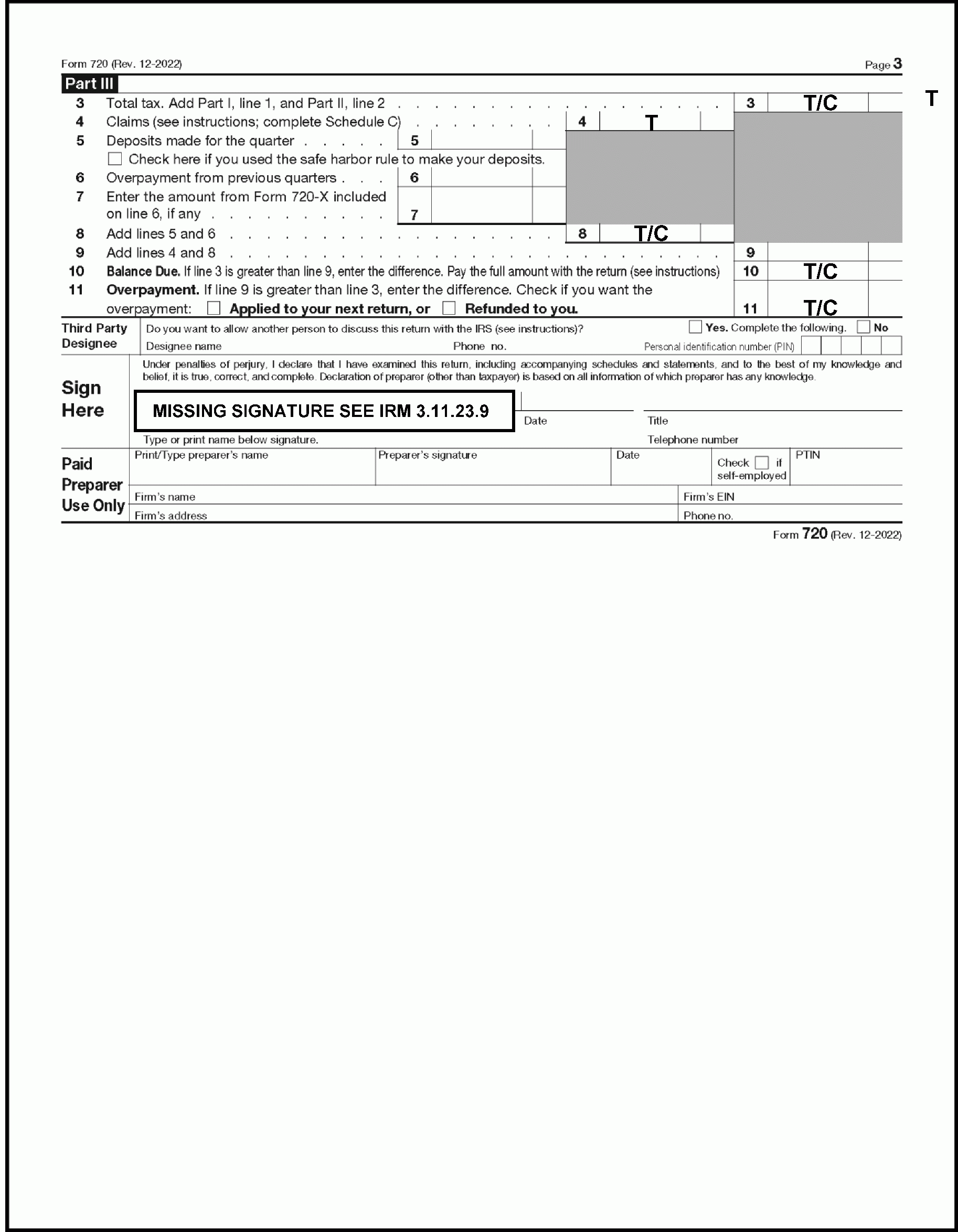 3 11 23 Excise Tax Returns Internal Revenue Service