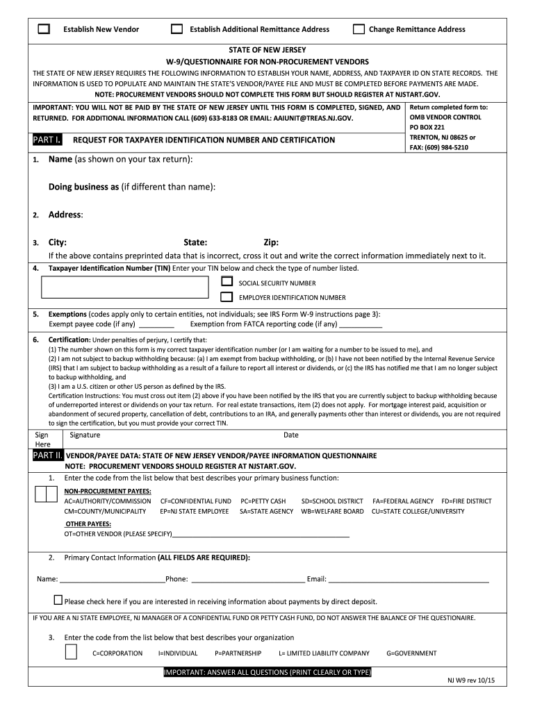 2025 W9 Blank Printable Form