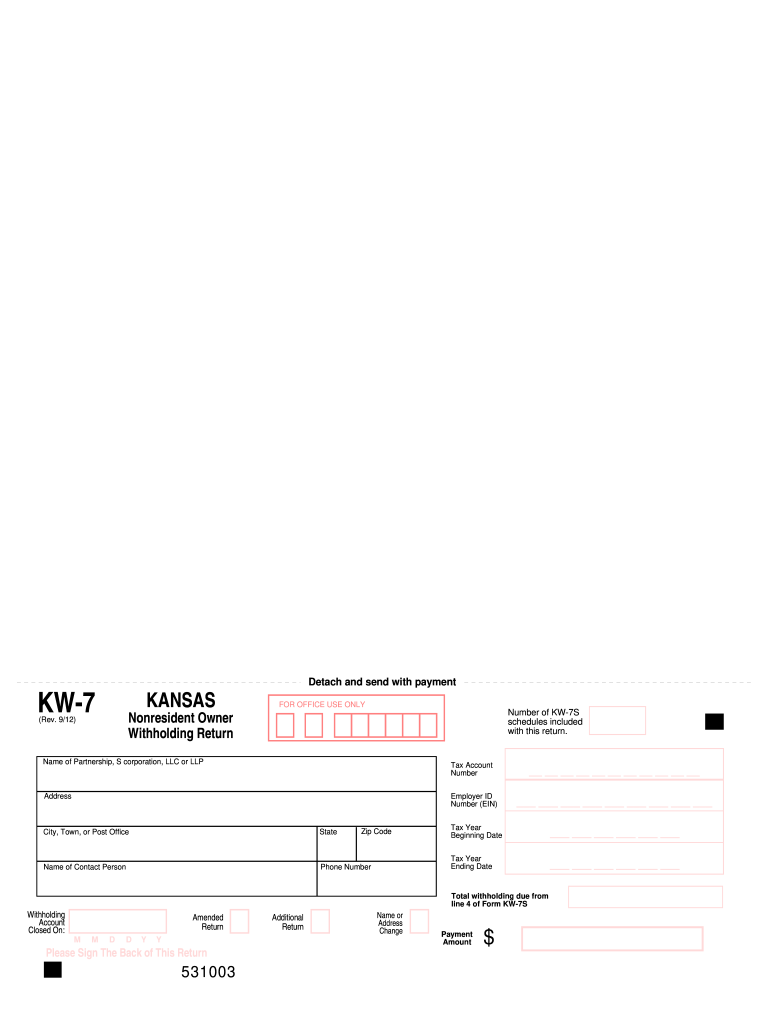 Form Kansas Fill Online Printable Fillable Blank PdfFiller