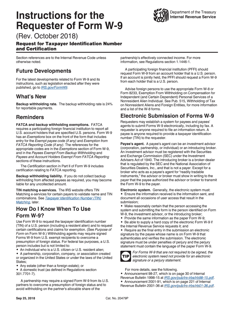 Printable Irs W9 Form