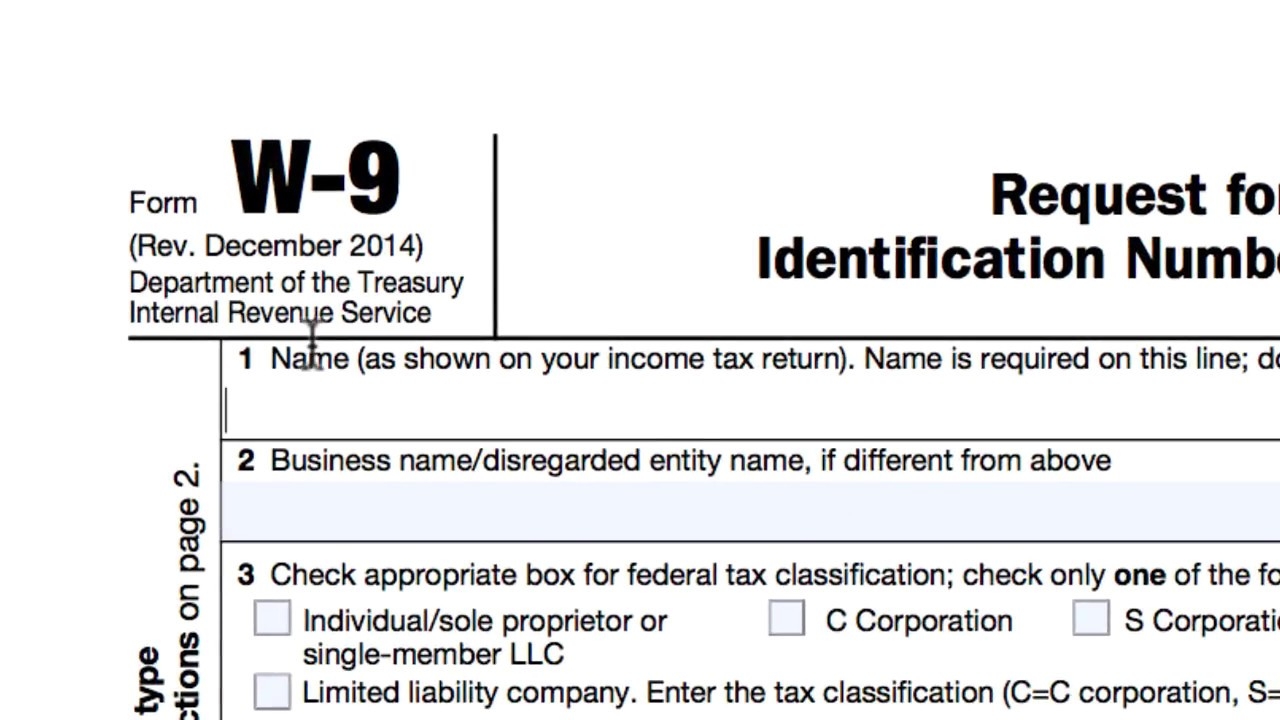 W9 Form Online Fill Free