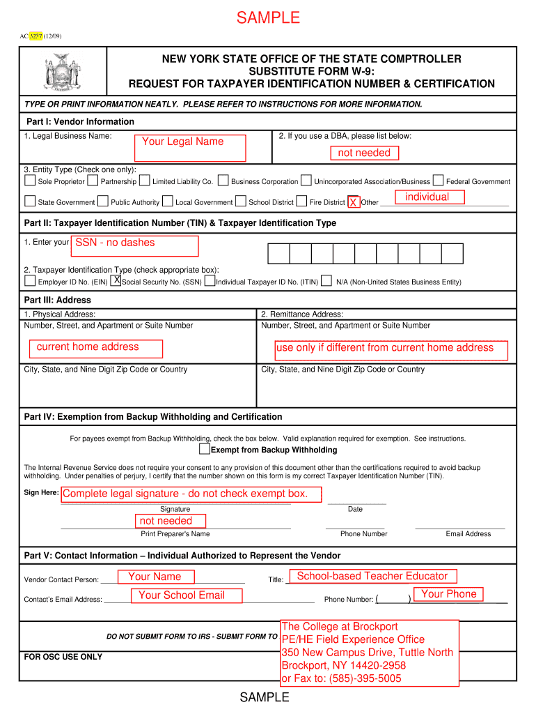 Free Fill Out W9 Form