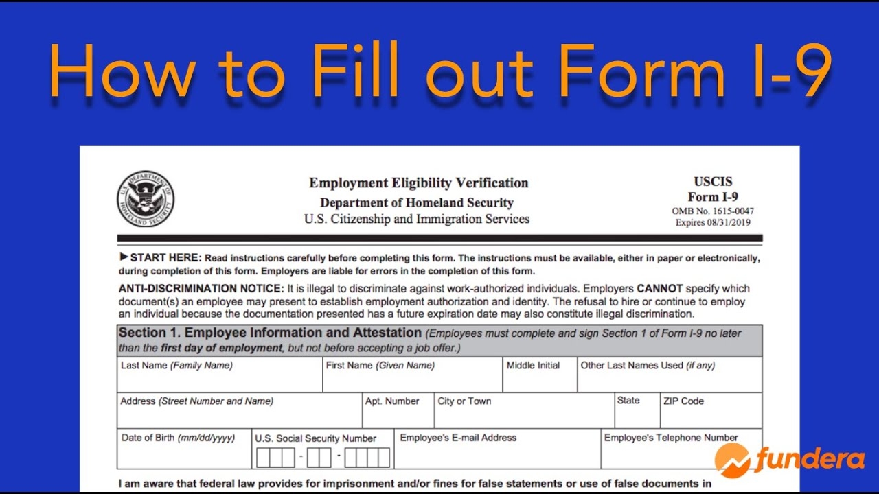 How To Fill Out Form I 9 Easy Step by Step Instructions YouTube