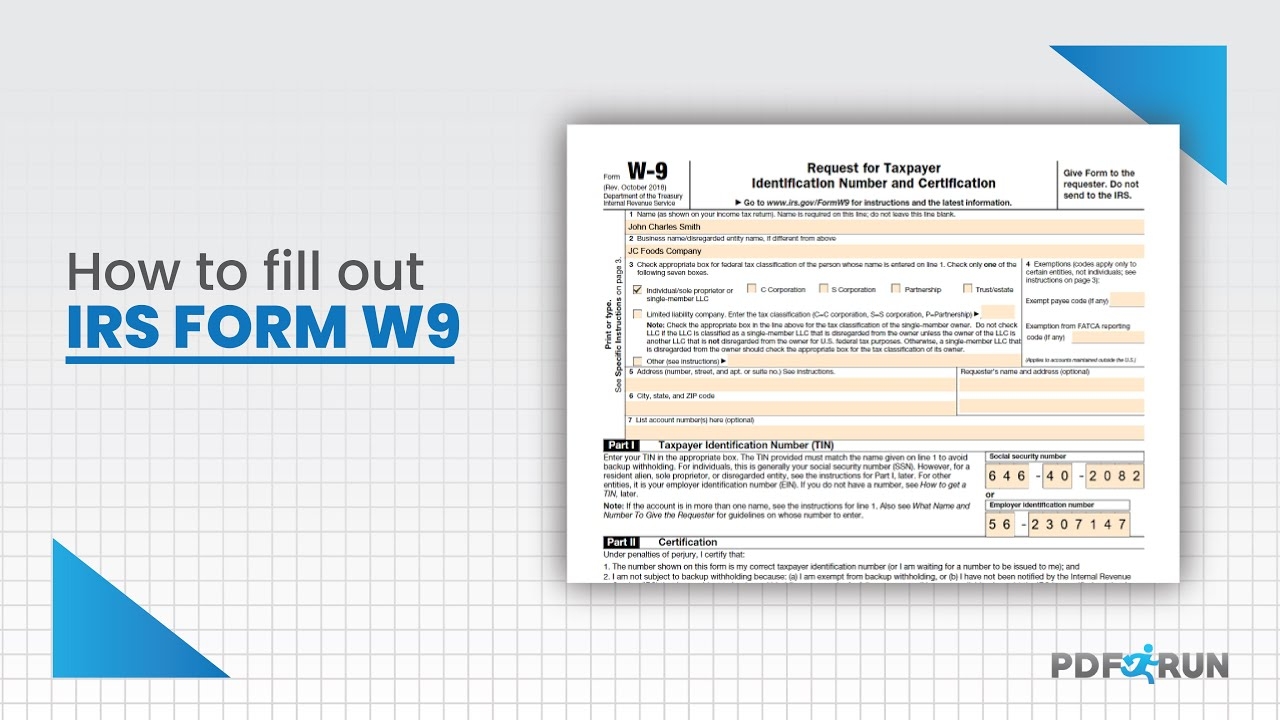 2025 Fillable Irs Form W9