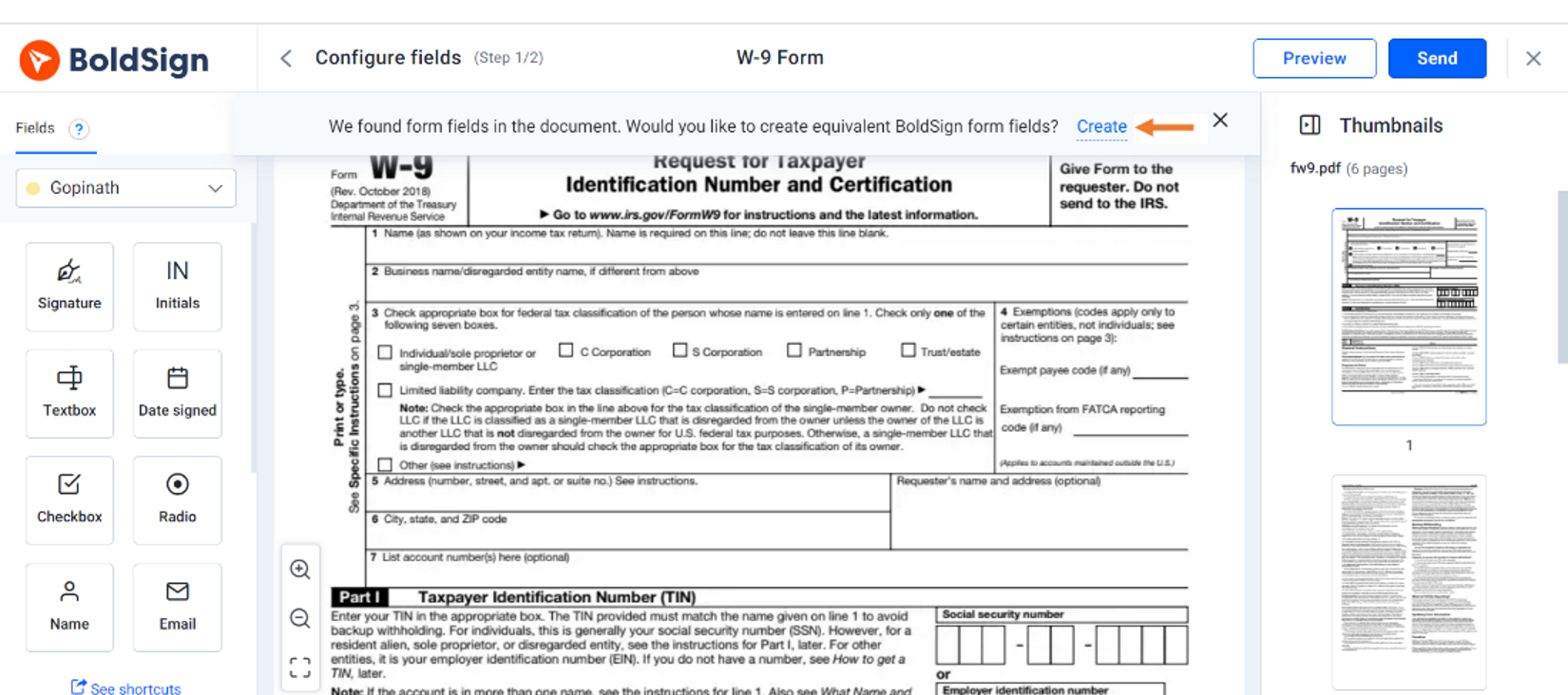 Online W9 Fillable Form