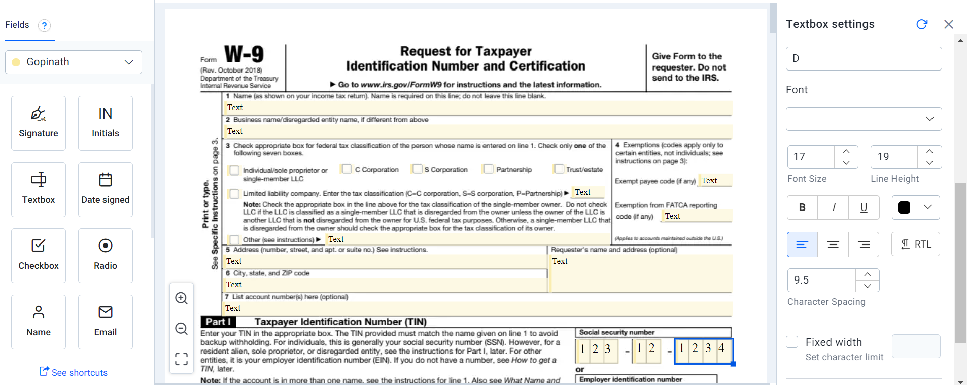 How To Sign W 9 Forms Online With BoldSign BoldSign