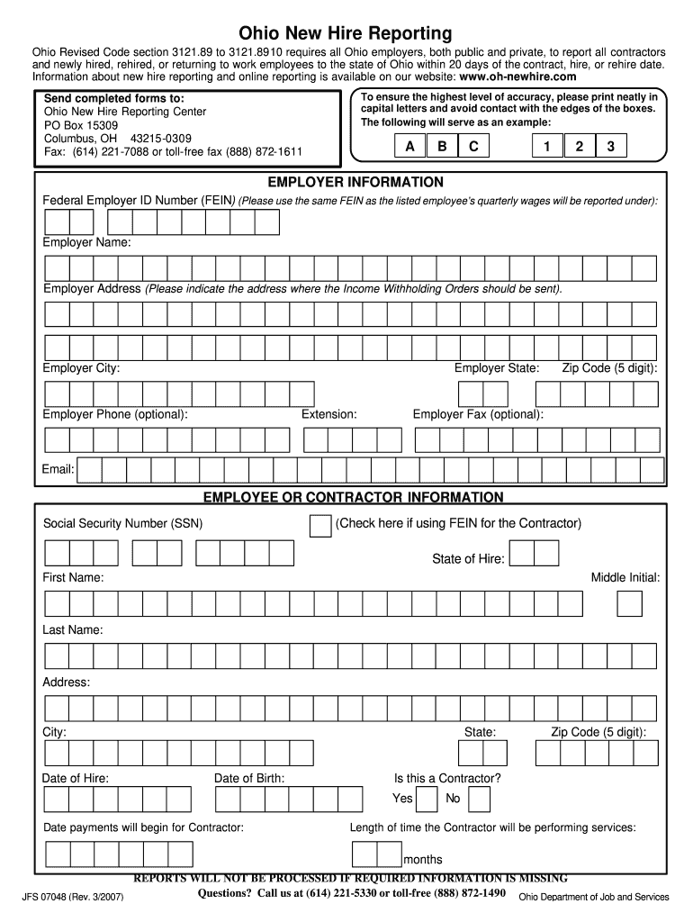 New Hire Forms Ohio Fill Out Sign Online DocHub