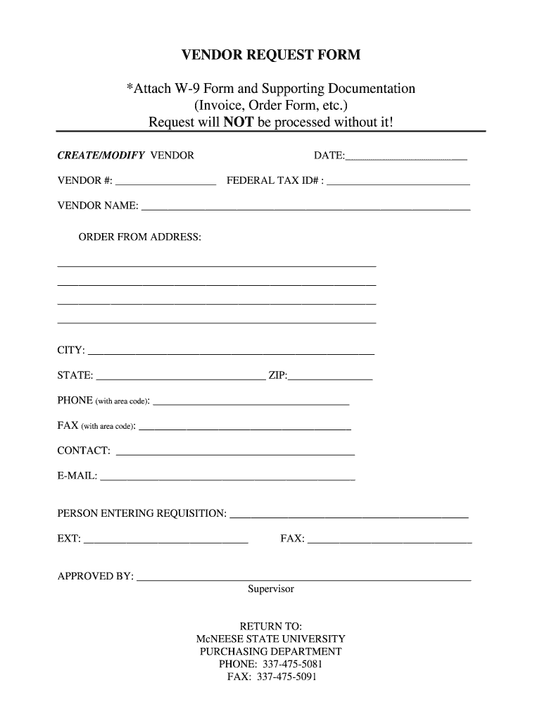 Blank W9 Printable Form