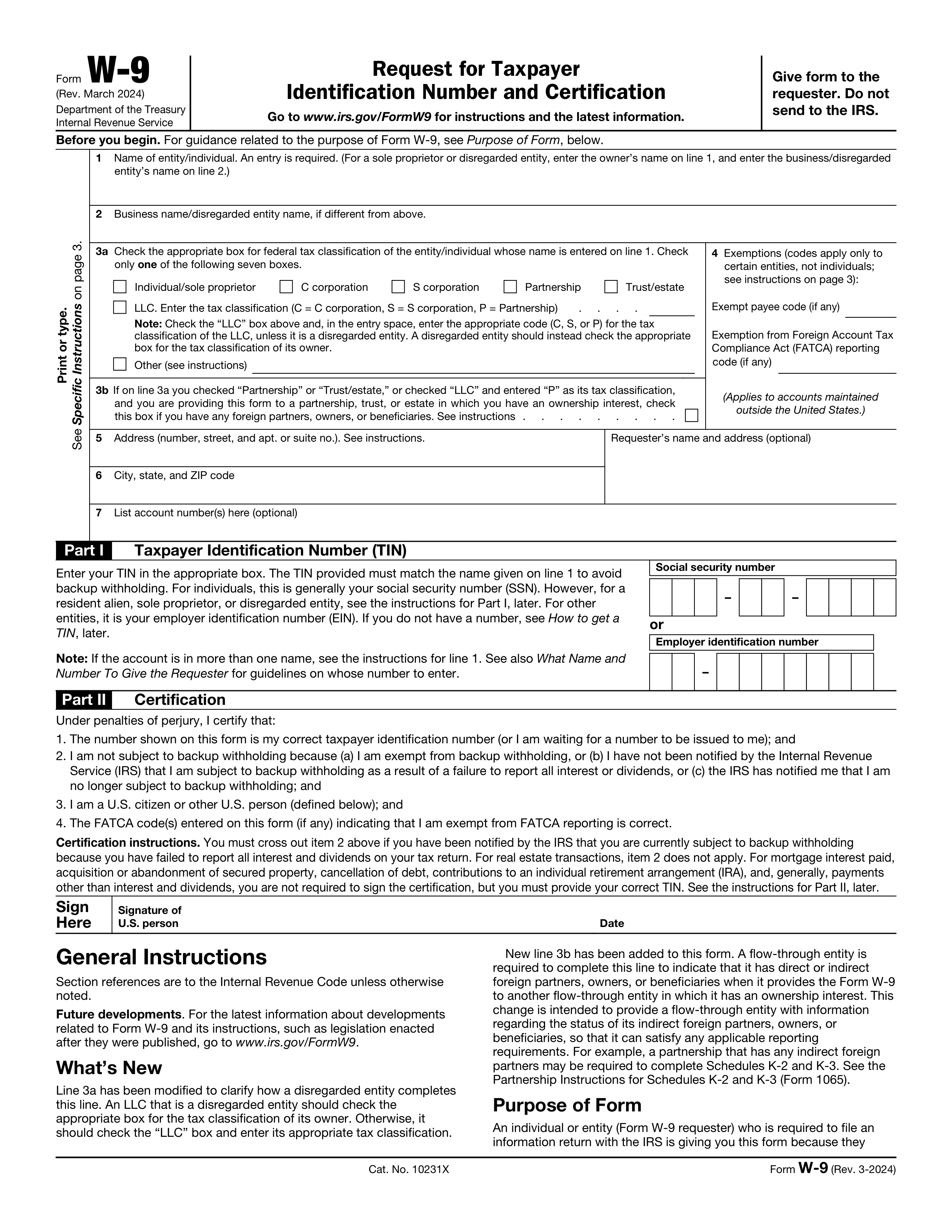 W 9 Form 2023 2024 How To Fill Out And Download PDF Guru