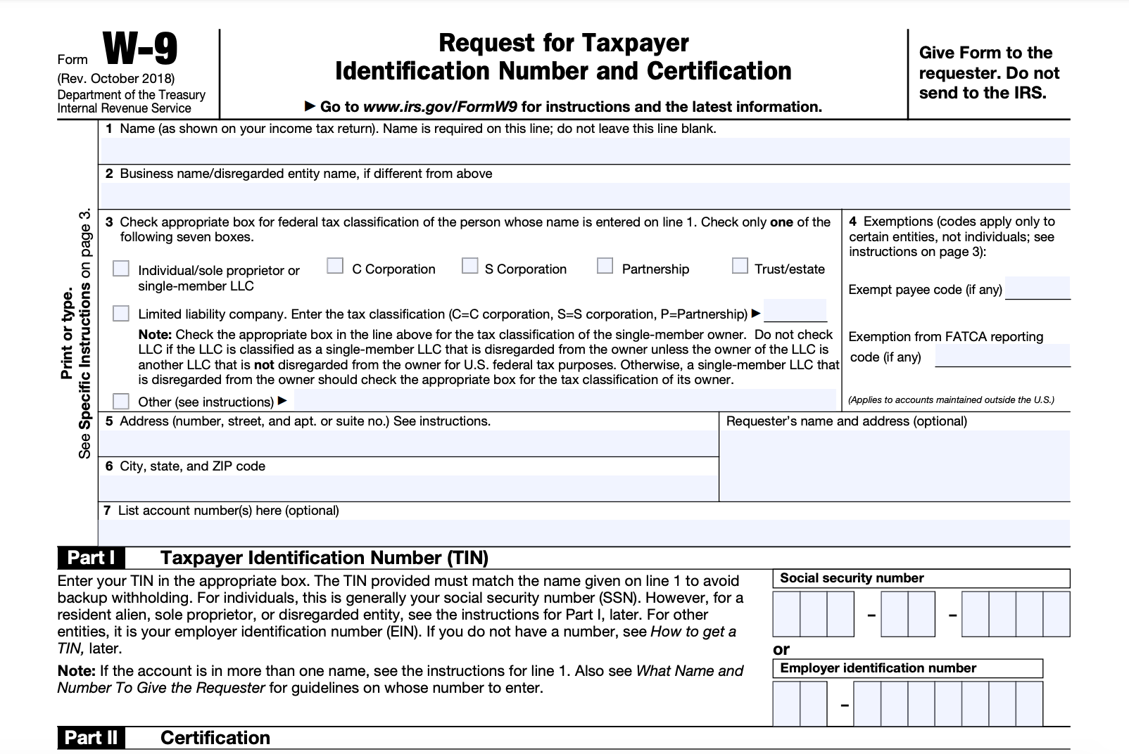 W 9 Form Fill Out The IRS W 9 Form Online For 2023 Smallpdf