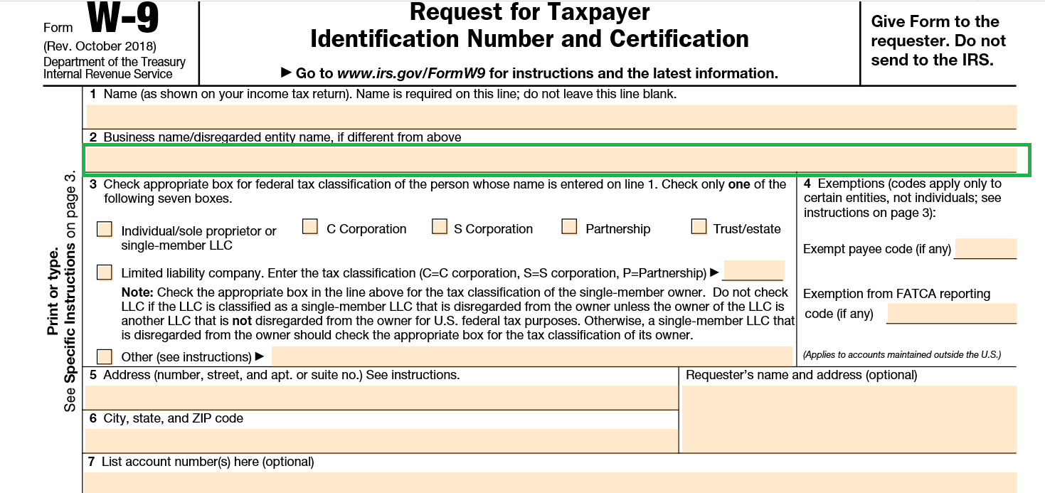 Irs W9 Form Printable