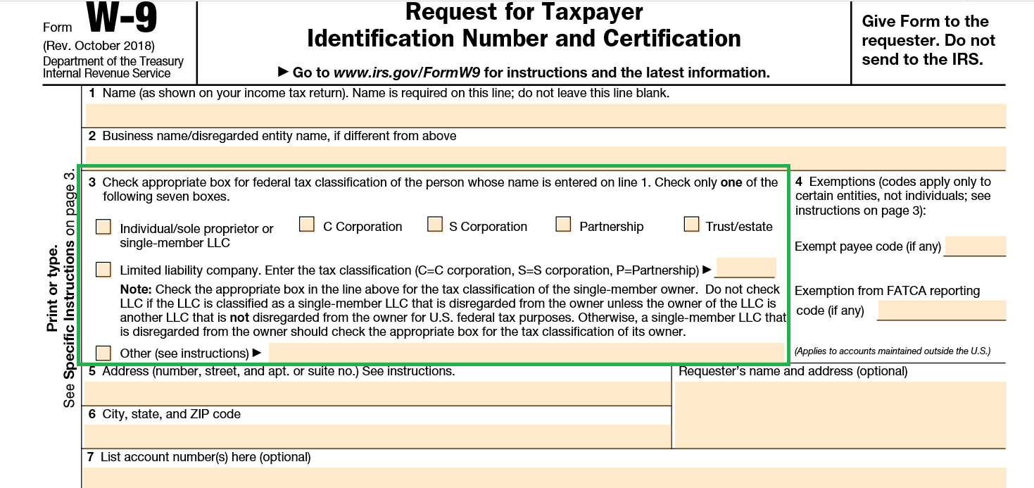 W9 Form Free Printable