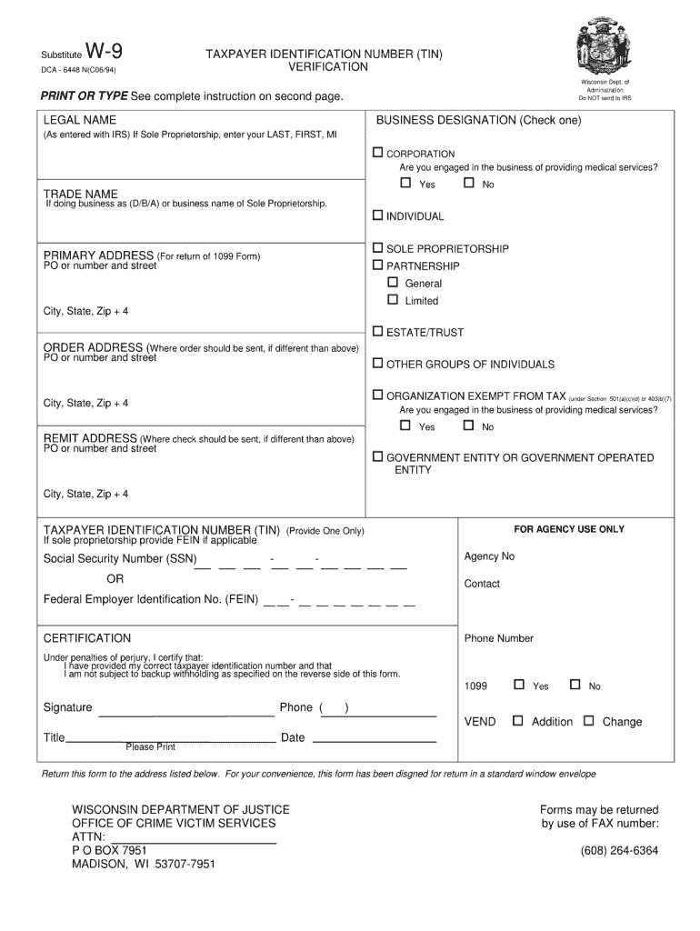 Wisconsin W9 Form 2023 Fill Out Sign Online DocHub